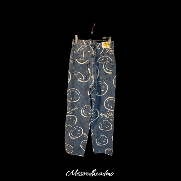 H&M Blue Smiley Pattern Jeans - Picture 3 of 6
